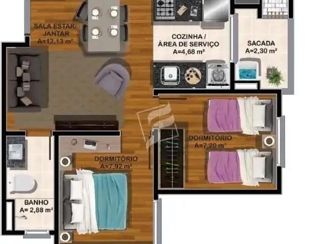 Apartamento para Venda em Caxias do Sul/RS Nossa Senhora das Graças 2 Quartos