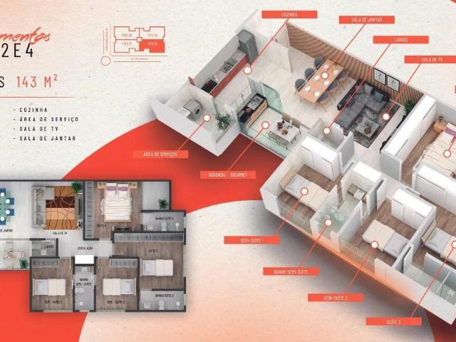 Apartamento para Venda em Divinópolis/MG Centro 4 Quartos