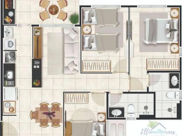 Apartamento para Venda em Eusébio/CE Coité 3 Quartos