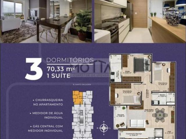 Apartamento para Venda em Erechim, Bela Vista, 2 dormitórios, 1 suíte, 2 banheiros, 1 vaga