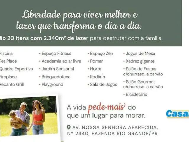 Apartamento para Venda em Fazenda Rio Grande/PR Santa Terezinha 2 Quartos