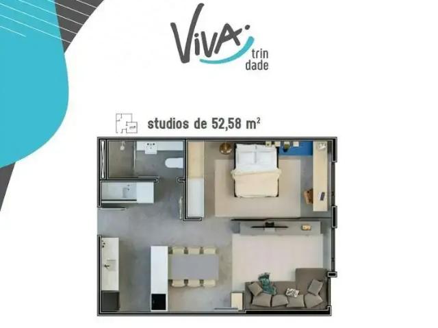 Apartamento para Venda em Florianópolis/SC Trindade 1 Quartos