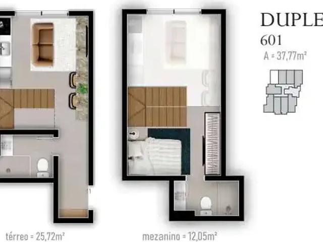 Apartamento para Venda em Florianópolis/SC Trindade 1 Quartos