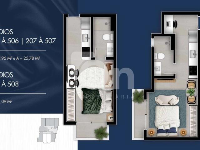 Apartamento para Venda em Florianópolis/SC Trindade 1 Quartos