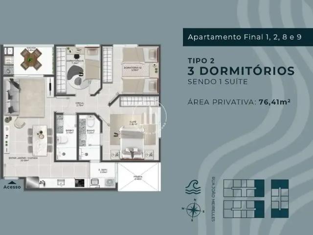Apartamento para Venda em Florianópolis/SC Abraão 3 Quartos
