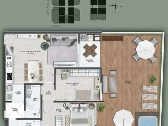 Apartamento para Venda em Florianópolis/SC Abraão 2 Quartos