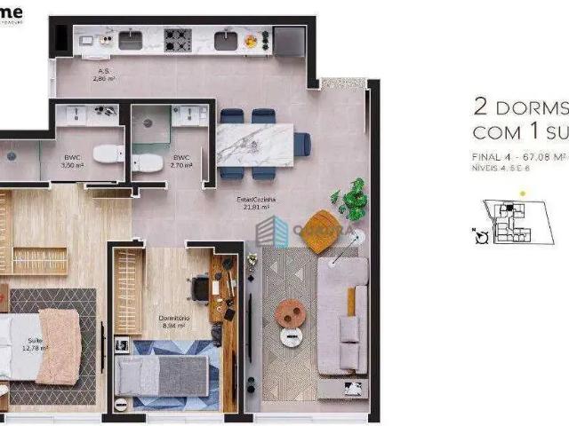 Apartamento para Venda em Florianópolis/SC Cacupé 2 Quartos