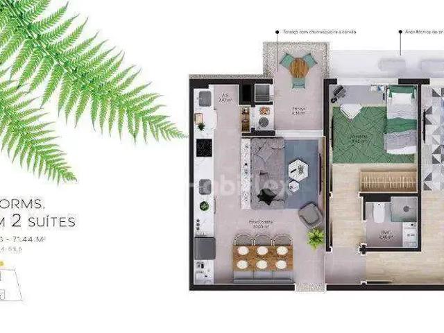 Apartamento para Venda em Florianópolis/SC Cacupé 2 Quartos