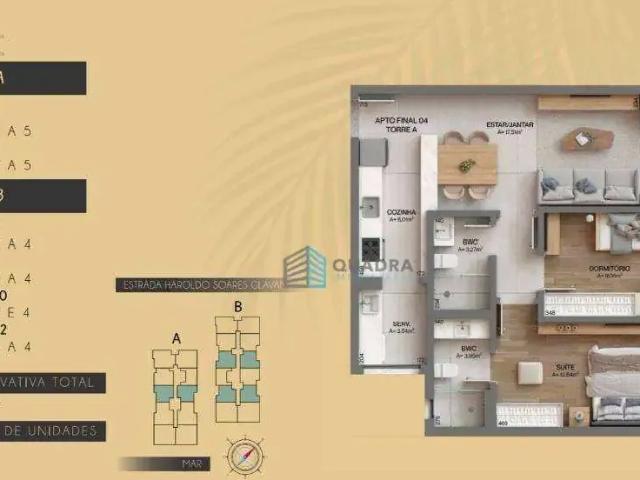Apartamento para Venda em Florianópolis/SC Cacupé 2 Quartos