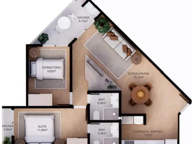 Apartamento para Venda em Florianópolis/SC Cachoeira do Bom Jesus 1 Quartos