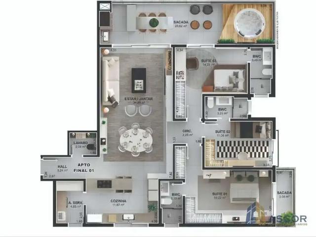 Apartamento para Venda em Florianópolis/SC João Paulo 3 Quartos