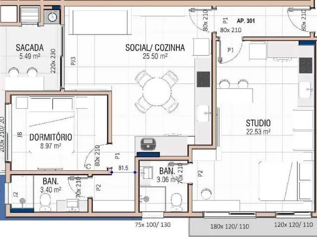 Apartamento para Venda em Florianópolis/SC Saco dos Limões 2 Quartos