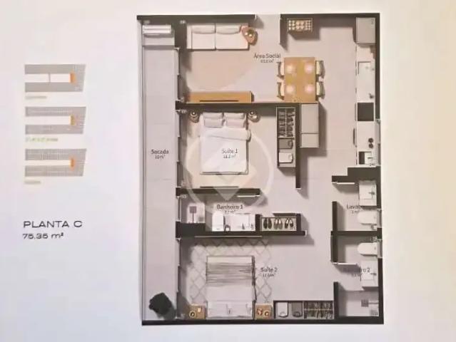 Apartamento para Venda em Florianópolis/SC Saco Grande 2 Quartos