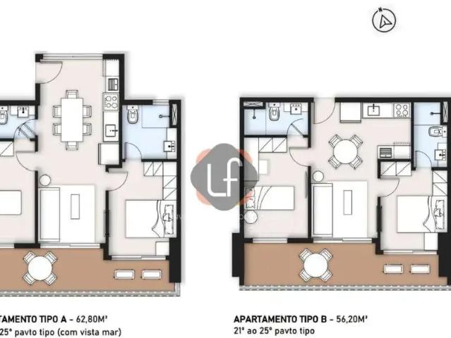 Apartamento para Venda em Fortaleza/CE Meireles 1 Quartos