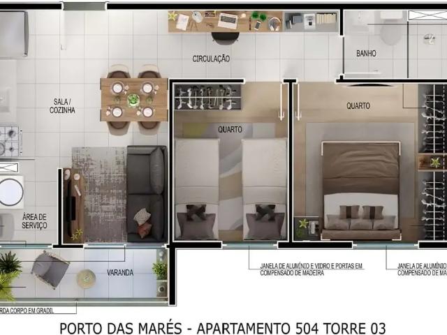 Apartamento para Venda em Fortaleza/CE Barra do Ceará 2 Quartos
