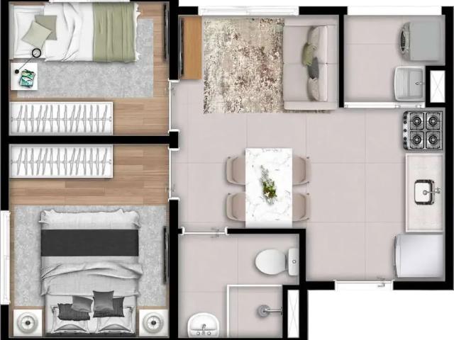 Apartamento para Venda em Guarulhos/SP Cidade Tupinambá 2 Quartos