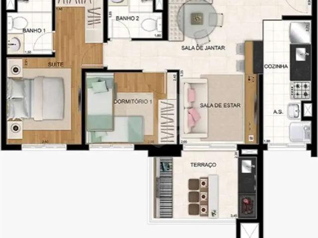 Apartamento para Venda em Guarulhos/SP Jardim Flor da Montanha 2 Quartos