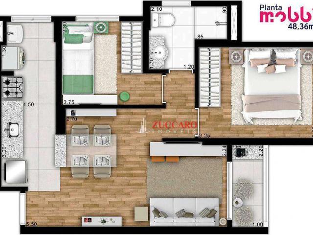 Apartamento para Venda em Guarulhos/SP Vila Galvão 2 Quartos