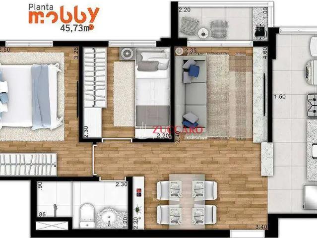 Apartamento para Venda em Guarulhos/SP Vila Galvão 2 Quartos