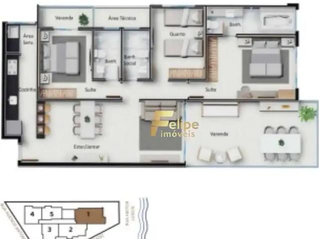 Apartamento para Venda em Guarapari/ES Muquiçaba 3 Quartos