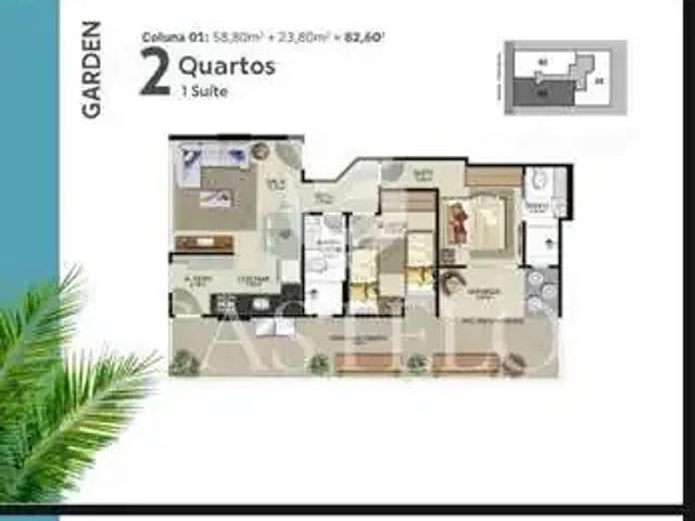 Apartamento para Venda em Guarapari/ES Praia do Morro 2 Quartos