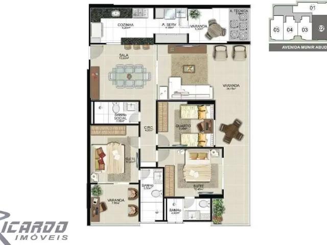 Apartamento para Venda em Guarapari/ES Praia do Morro 3 Quartos