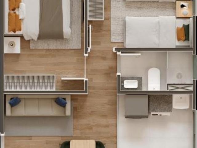 Apartamento para Venda em Guarapuava, Boqueirão, 2 dormitórios, 1 banheiro, 1 vaga