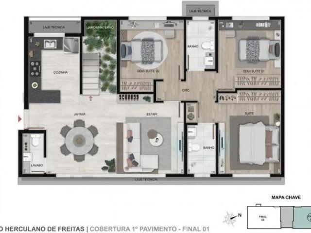 Apartamento para venda em Gutierrez, Belo Horizonte