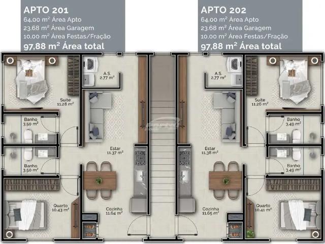 Apartamento para Venda em Gaspar/SC Santa Terezinha 2 Quartos