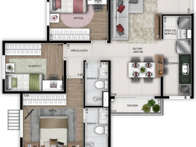 Apartamento para Venda em Goiânia/GO Chácaras Dona Gê 3 Quartos