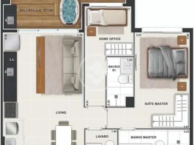 Apartamento para Venda em Goiânia/GO Setor Bueno 2 Quartos