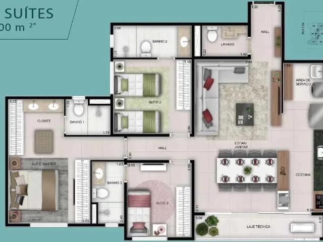 Apartamento para Venda em Goiânia/GO Setor Bueno 3 Quartos