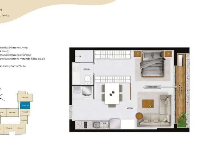 Apartamento para Venda em Goiânia/GO Setor Marista 1 Quartos