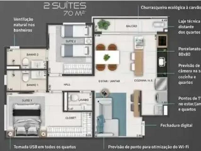 Apartamento para Venda em Goiânia/GO Setor Pedro Ludovico 2 Quartos