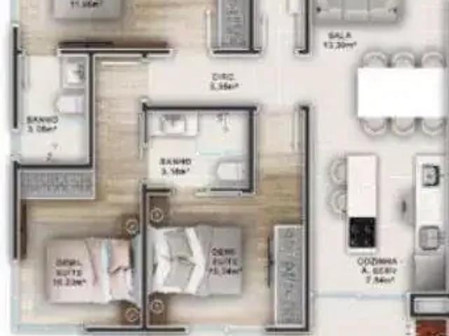 Apartamento para Venda em Governador Celso Ramos/SC Palmas 3 Quartos