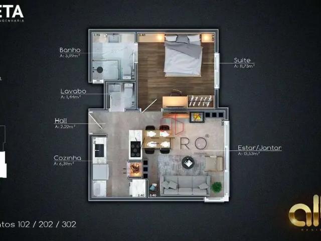 Apartamento para Venda em Gramado/RS Carniel 1 Quartos