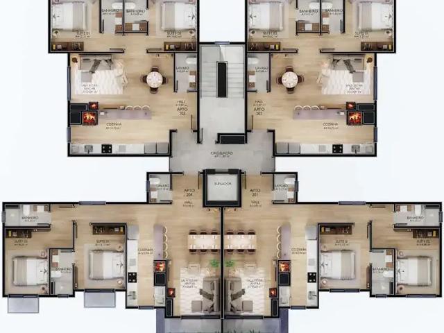 Apartamento para Venda em Gramado/RS Centro 2 Quartos