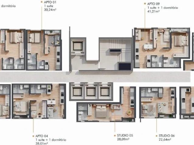 Apartamento para Venda em Itajaí/SC Centro 1 Quartos