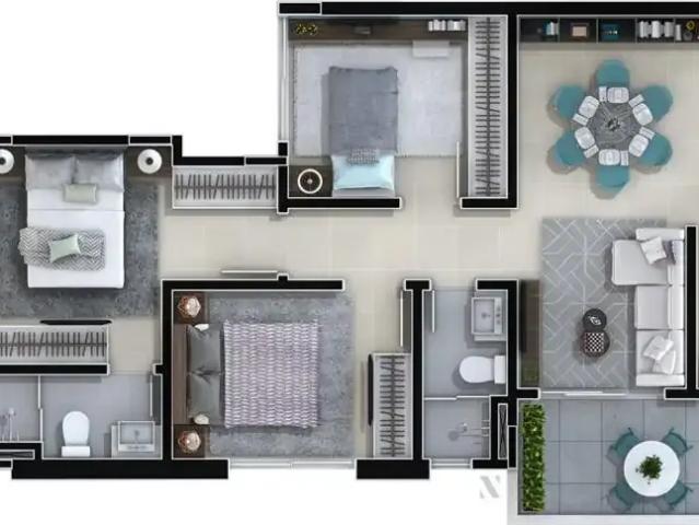 Apartamento para Venda em Itajaí/SC Centro 3 Quartos