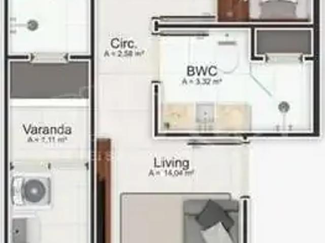 Apartamento para Venda em Itajaí/SC Cordeiros 2 Quartos