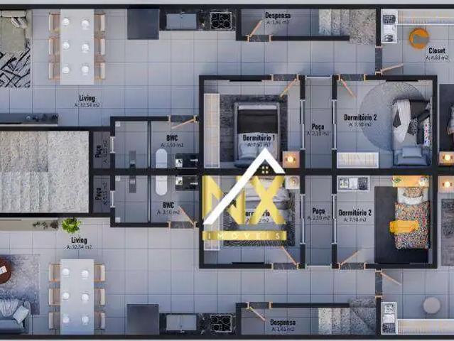 Apartamento para Venda em Itajaí/SC São João 3 Quartos