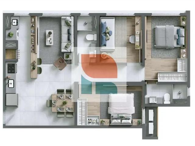 Apartamento para Venda em Itajaí/SC São João 3 Quartos