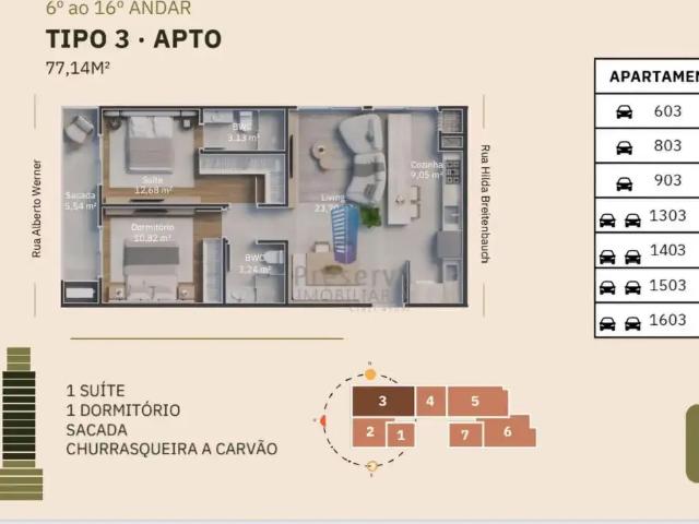 Apartamento para Venda em Itajaí/SC Vila Operária 2 Quartos