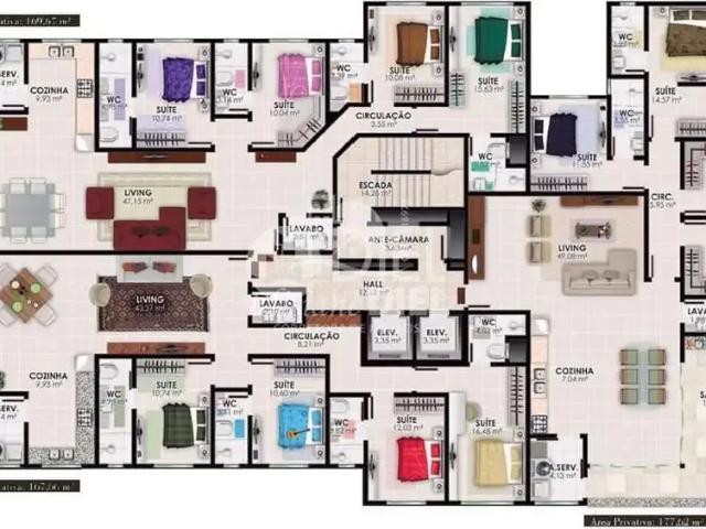 Apartamento para Venda em Itapema/SC Meia Praia 4 Quartos