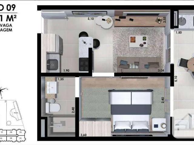 Apartamento para Venda em Itatiba/SP Vila Bela Vista 1 Quartos