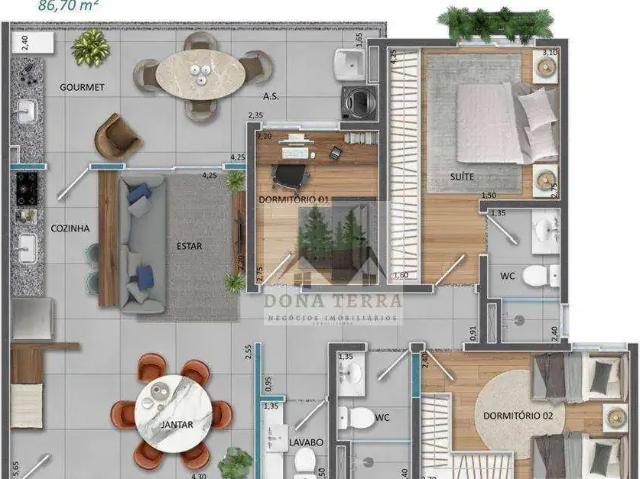 Apartamento para Venda em Itupeva/SP Jardim Primavera 3 Quartos