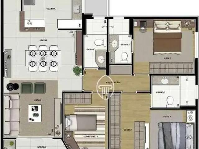 Apartamento para Venda em Ibiporã/PR Centro 3 Quartos