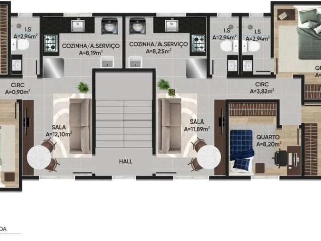 Apartamento para Venda em Ibirité/MG Palmeiras 2 Quartos