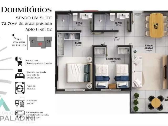 Apartamento para Venda em Imbituba/SC Centro 2 Quartos