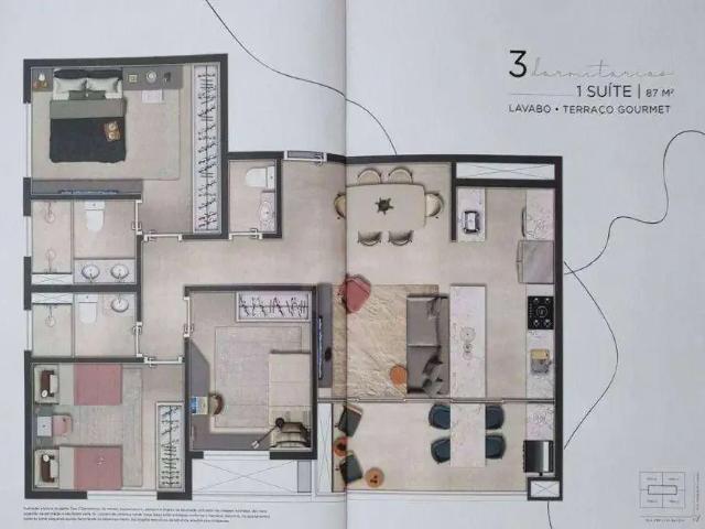 Apartamento para Venda em Indaiatuba/SP Centro 2 Quartos